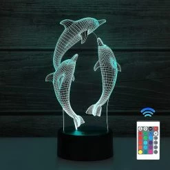 Unbranded 3d Night Light Kids, 3d Illusion Lampe 16 Couleurs Changent Avec Télécommande