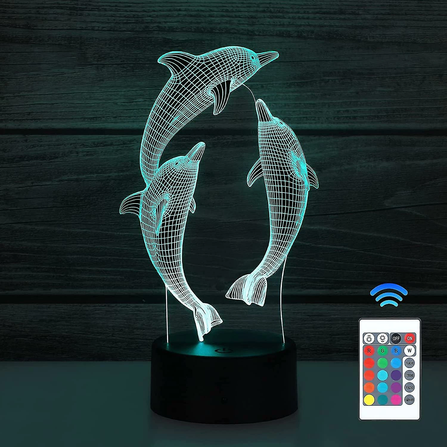 Unbranded 3d Night Light Kids, 3d Illusion Lampe 16 Couleurs Changent Avec Télécommande 1 Unbranded 3d Night Light Kids, 3d Illusion Lampe 16 Couleurs Changent Avec Télécommande