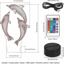 Unbranded 3d Night Light Kids, 3d Illusion Lampe 16 Couleurs Changent Avec Télécommande 7 Unbranded 3d Night Light Kids, 3d Illusion Lampe 16 Couleurs Changent Avec Télécommande -Glass Vases Boutique de vente 594754058 max