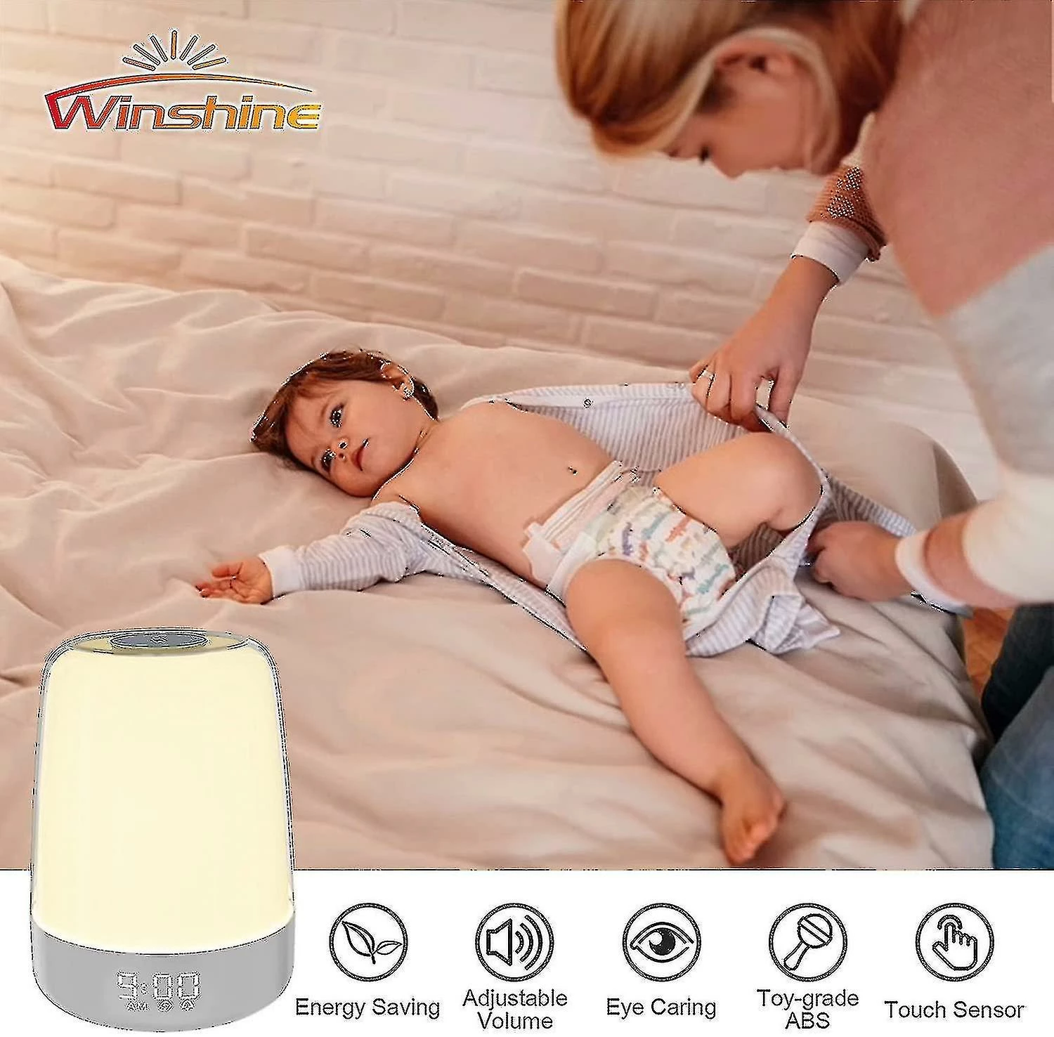 Mryenc Lumière De Nuit Tactile De Réveil Avec Réveil De Simulation De Lever Du Soleil, 3 Façons Dimmable Lampe De Chevet Blanc Chaud 4 Mryenc Lumière De Nuit Tactile De Réveil Avec Réveil De Simulation De Lever Du Soleil, 3 Façons Dimmable Lampe De Chevet Blanc Chaud – Image 4