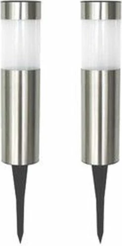 LedKoning Lampe à Piquet Solar Lucifer éclairage De Chemin En Acier Inoxydable à L'énergie Solaire (2 Pièces)