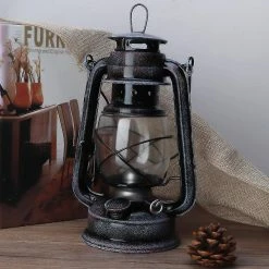 Unbrand Lampe à Kérosène, Lampe à Kérosène Rétro De Style Européen De 24 Cm, Lampe à Huile De Lanterne Vintage, Lampes De Camping Extérieures Portables -Glass Vases Boutique de vente 603662600 max