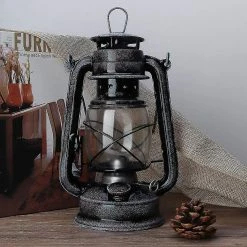Unbrand Lampe à Kérosène, Lampe à Kérosène Rétro De Style Européen De 24 Cm, Lampe à Huile De Lanterne Vintage, Lampes De Camping Extérieures Portables -Glass Vases Boutique de vente 603662618 max