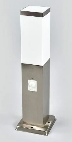 Lindby - Lampe D'extérieur - 1lumière - Acier Inoxydable, Polycarbonate - H: 45 Cm - E27 - Acier Inoxydable, Blanc -Glass Vases Boutique de vente 609x1200