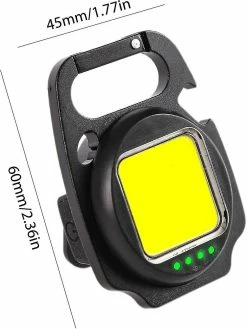 Unbranded 2pcs Cob Petites Lampes De Poche, Mini Porte-clés Magnétique Lampe De Poche Rechargeable Avec Ouvre-porte Pour La Pêche Camping -Glass Vases Boutique de vente 612026920 max