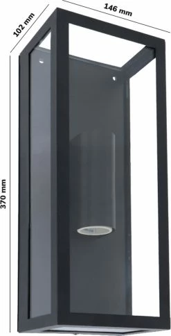 HOFTRONIC Applique Murale LED Alma à 2 Faces - Incl. 2x Lampe E27 Avec Capteur Crépusculaire - Blanc Chaud 3000K - IP44 Idéal Comme éclairage Extérieur - Zwart -Glass Vases Boutique de vente 612x1200