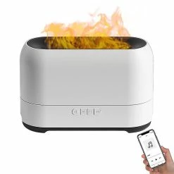 Unbranded 2022 Nouveau Téléphone Portable Contrôle Flamme Lampe Humidificateur Mute Simulation Flamme Usb Aromathérapie Machine Chambre Salon