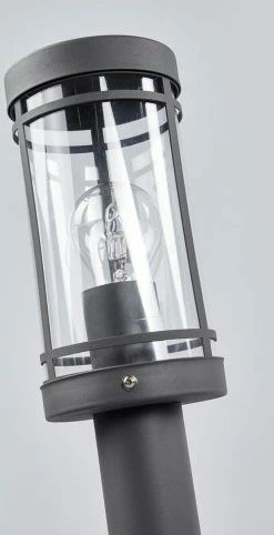 Lindby - Lampe Sur Pied - 1lumière - Acier Inoxydable, Polycarbonate - H: 80 Cm - E27 - Gris Foncé, Transparent -Glass Vases Boutique de vente 615x1200