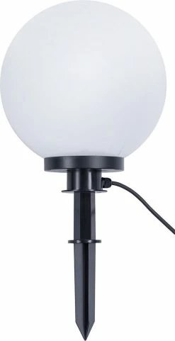 Qualu Lampe à Pointe LED Avec Prise - Torna Balino - Raccord E27 - Zwart Mat - Plastique - Ø300