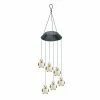 Favrison Pingouin Champignon Vent Solaire Chime Lampe Pendentifs Durables Led Cour Extérieure Jardin Décoration