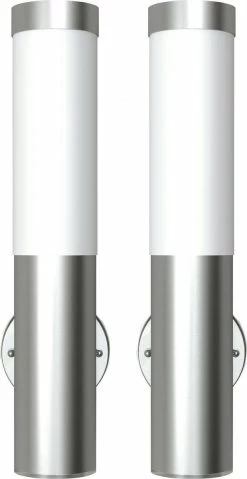 VidaXL - Lampe D'extérieur Lantern Enego En Acier Inoxydable Avec Capteur (2 Pièces) 160166 -Glass Vases Boutique de vente 619x1200