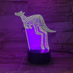 Unbranded Kangourou Coloré 3d Led Night Light Kids Chambre Lampe De Table