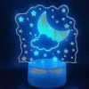 Unbranded Moon Star 3d Led Night Light Kids Lampe De Table Chambre à Coucher