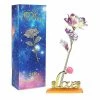 Unbranded Feuille D’or Rose Rose + Lampe D’interrupteur De Cœur De Pêche + Base D’amour