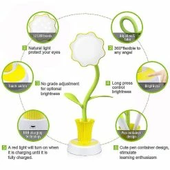 Unbranded Lampe De Bureau Pour Enfants Led Eye Protection Lampe De Bureau Dimmable Chevet L -Glass Vases Boutique de vente 621486454 max