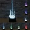 Unbranded Creative Electric Guitar 3d Night Light Led 7 Color Changing Touch Table Lampe Valentine's