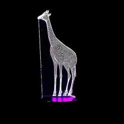 Unbranded Dessin Animé Animal Illusion Lumière Incroyable 3d Girafe Lampe De Bureau Led Bébé La