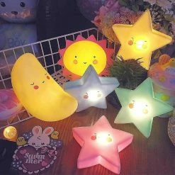 Unbranded Led Night Light Pour Enfants Moon Star Lampe Chambre Chambre Décor Anniversaire -Glass Vases Boutique de vente 621487063 max