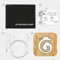 Unbranded Ampoule Veilleuse Pour Dragon Wooden 3d Lampe Creative Wooden Light -Glass Vases Boutique de vente 621487154 max