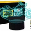 Unbranded Moto Moto 3d Illusion D’Optique Lampe De Table 7 Couleurs Changement