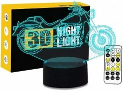 Unbranded Moto Moto 3d Illusion DâOptique Lampe De Table 7 Couleurs Changement