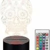 Unbranded Attoe Décoratif Effrayant Crâne 3d Illusion Lampe Led Halloween Nuit Ligh