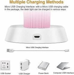 Unbranded Lampe De Bureau Pour Enfants, Lampe De Bureau à Led, Lampe De Chevet Dimmable à Capteur Tactile, Lampe De Lecture Oculaire Avec P -Glass Vases Boutique de vente 621487978 max