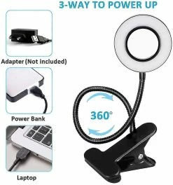 Unbranded Lampe De Bureau à Pince USB, 3 Couleurs Et 10 Luminosité Réglables -Glass Vases Boutique de vente 621490155 max