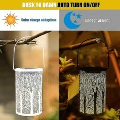 Unbranded Lanterne De Jardin Solaire, Lampe Led D’arbre Marocain Lanterne D’extérieur, Waterpro -Glass Vases Boutique de vente 621493984 max