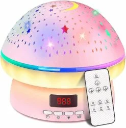 Unbranded Star Projector Night Light Pour Enfants Minuterie Lampe Bébé Avec Télécommande 16 Rotati Colorés
