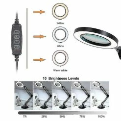 Unbranded Loupe Avec 64 Leds Lampe De Bureau 8 Fois Grossissement 10 Niveaux De Luminosité Réglable Dimmable 5 Unbranded Loupe Avec 64 Leds Lampe De Bureau 8 Fois Grossissement 10 Niveaux De Luminosité Réglable Dimmable -Glass Vases Boutique de vente 623075310 max