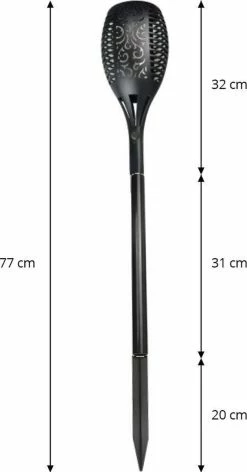 LedKoning Lampe Solaire LED Valeur De La Torche Réglée Avec Capteur Crépusculaire Et Effet De Flamme 18 LedKoning Lampe Solaire LED Valeur De La Torche Réglée Avec Capteur Crépusculaire Et Effet De Flamme -Glass Vases Boutique de vente 628x1200 1