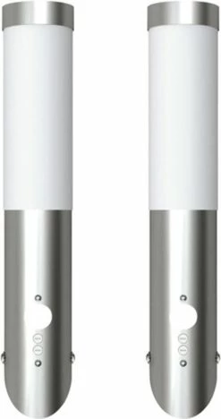 VidaXL - Lampe D'extérieur Lantern Enego En Acier Inoxydable Avec Capteur (2 Pièces) 160166