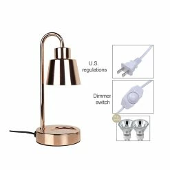 Unbranded Aromathérapie Lampe De Cire De Fusion Dimmable Night Light Table Bougie Lampe Chauffe-bougie