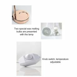 Unbranded Aromathérapie Lampe De Cire De Fusion Dimmable Night Light Table Bougie Lampe Chauffe-bougie -Glass Vases Boutique de vente 636881744 max