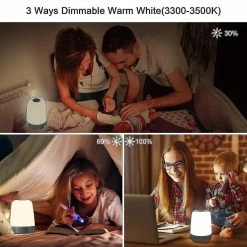 Unbranded Touch Wake Up Night Light Avec Sunrise Simulation Réveil, 3 Façons Dimmable Chaud Blanc Lampe De Chevet, Aide Au Sommeil Snooze Timer Mode -Glass Vases Boutique de vente 636898885 max