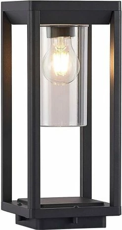 Lindby - Lampe Sur Pied - 1 Lumière - Aluminium, Plastique - H : 35 Cm - E27 - Gris Foncé -Glass Vases Boutique de vente 637x1200