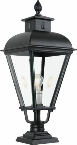 KS Verlichting - Lampe De Jardin Vondel Pedestal - Lampe D'extérieur Noir - éclairage De Qualité -Glass Vases Boutique de vente 639x1200 1