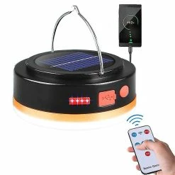Unbranded Lanterne De Campement D’urgence Solaire Avec Télécommande Lampe De Tente Imperméable à L’eau Pour L’intérieur Extérieur