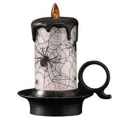 Unbranded 1 Pc Halloween Bougie Lampe Led Coloré Glowing Bougie Lumière Portable Lampe De Nuit Décoration De Bureau Ornement Pour Halloween Pâques Maison Hantée Rando