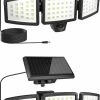RESKO - Lampes Solaires Extérieures Avec Détecteur De Mouvement 3 Têtes Réglables 72 LEDs 1000 Lumens Lampe Solaire Extérieure IP65 Étanche Applique Murale Angle 270 Degrés 360 Rotatif Pour Jardin Pack De 2