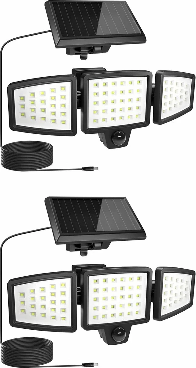 RESKO - Lampes Solaires Extérieures Avec Détecteur De Mouvement 3 Têtes Réglables 72 LEDs 1000 Lumens Lampe Solaire Extérieure IP65 Étanche Applique Murale Angle 270 Degrés 360 Rotatif Pour Jardin Pack De 2 1 RESKO - Lampes Solaires Extérieures Avec Détecteur De Mouvement 3 Têtes Réglables 72 LEDs 1000 Lumens Lampe Solaire Extérieure IP65 Étanche Applique Murale Angle 270 Degrés 360 Rotatif Pour Jardin Pack De 2