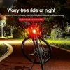 Unbranded Vélo Feu Arrière 3 Modes Vélo Lumière Imperméable à L’eau VTT Montagne Avertissement De Sécurité Routière Feu Arrière Cyclisme Lampe De Poche Accessoires De Vélo