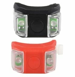 Unbranded Feu Arrière De Vélo 2pcs Led Vélo Avertissement Lampe D’avertissement De Sécurité Batterie à Vélo Lampe De Poche Mtb Accessoire Vélo Intelligent Warning Light S’adapte Sur La Route