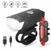 Unbranded Shxx Bicycle Light Usb Led Rechargeable Set MTB Road Bike Front Back Headlight Lampe De Poche Cycling Light Cycling Accessories Xq-zxc74