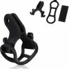 Unbranded Support De Lampe De Poche De Vélo, Support De Poignée De Torche De Vélo Stable L Clip Léger Accessoire De Vélo Pour Lampe De Poche Diamètre Inférieur à 40mm (noir)