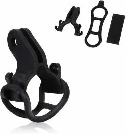 Unbranded Support De Lampe De Poche De Vélo, Support De Poignée De Torche De Vélo Stable L Clip Léger Accessoire De Vélo Pour Lampe De Poche Diamètre Inférieur à 40mm (noir)