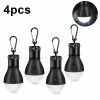 Unbranded Led Tente Lantern Lampe Lampe D’Urgence Ampoule Portable, Noir (4 Pack)