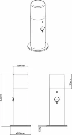 Trio HOOSIC - Lampe D'extérieur Sur Pied Avec Détecteur De Mouvement - Anthracite -Glass Vases Boutique de vente 642x1200