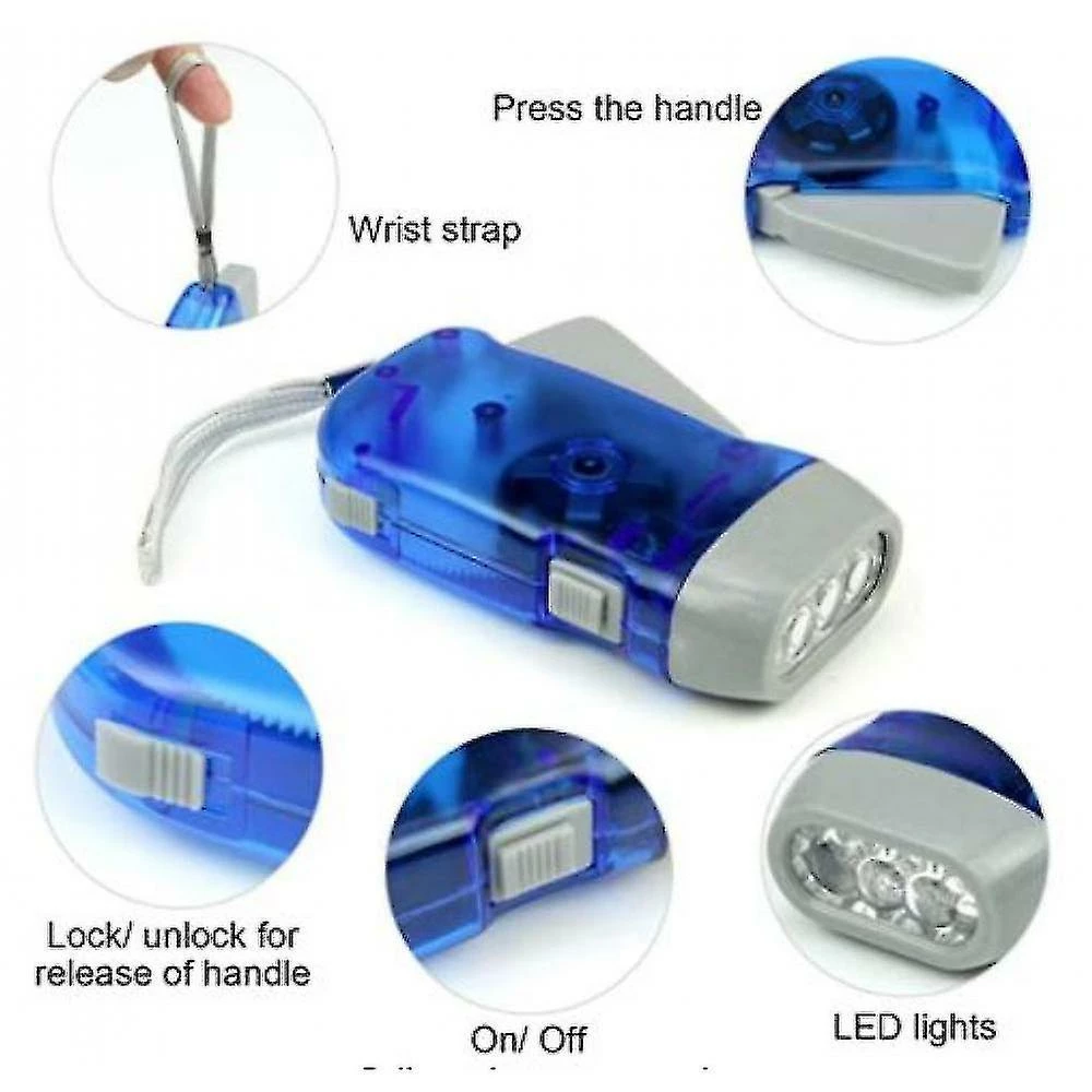 Unbranded Lampe De Poche à Manivelle, Pas De Batterie (jaune) 2 Unbranded Lampe De Poche à Manivelle, Pas De Batterie (jaune) – Image 2